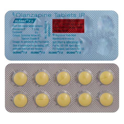 Oleanz 7 5 Strip Of 10 Tablets Amazon In Health Personal Care