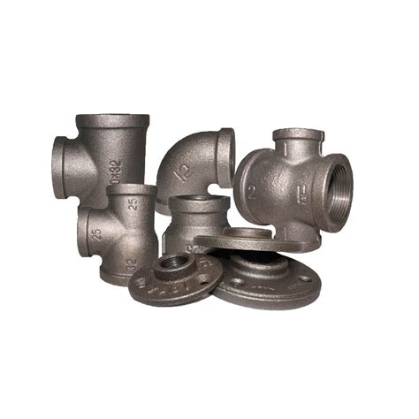NPT Beaded Hot DIP Galvanized Malleable Cast Iron Pipe Fittings 4 Way 45 90 Degree Elbow Gi
