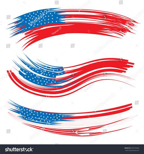 Three Mnemonics United States Flag Colors: illustrazione stock