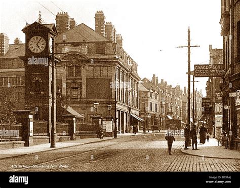 Altrincham Stamford New Road Early 1900s Stock Photo Alamy