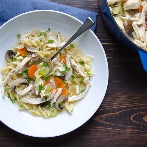 Chicken Mushroom Noodle Soup Garlic And Zest