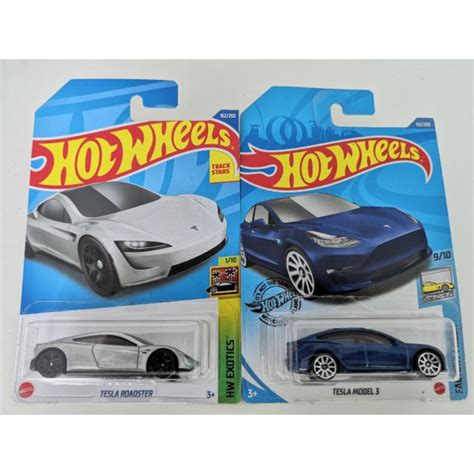 Hot Wheels Matchbox Tesla Model 3 Tesla Roadster Shopee Malaysia