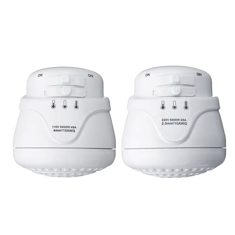 V V W Electric Shower Head Instant Hot Water Heater Tankless Adjustable Temperature