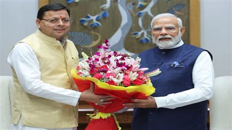 Cm Dhami Meets Pm Modi Days After Promise Of Ucc Implementation In Uttarakhand