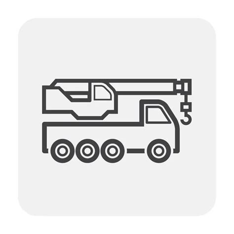 Mobile Crane Icon White Stock Vector Image By Roncivil 245802146