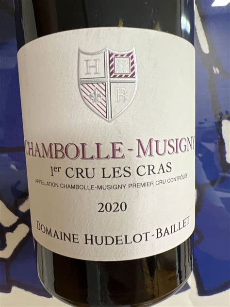 Domaine Hudelot Baillet Chambolle Musigny Er Cru Les Cras France