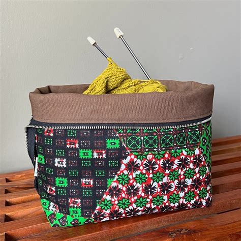 Large Knitting Project Bag Crochet Project Bag Yarn Tote Bag Large Knitting Project Bag T