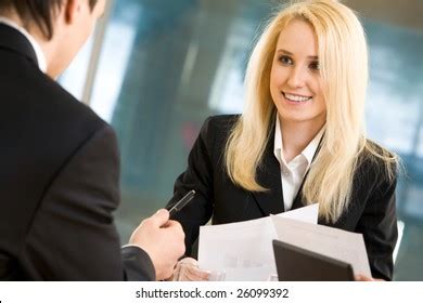 3 739 Blonde Woman Interview Images Stock Photos Vectors Shutterstock