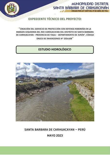 INFORME DE ESTUDIO HIDROLOGICO Juan Mamani Mamani UDocz