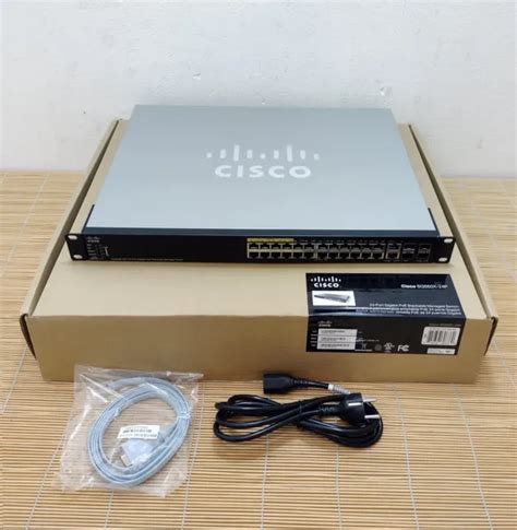 CISCO SG550X 24P K9 24 PORT Gigabit PoE Stackable Managed Switch In