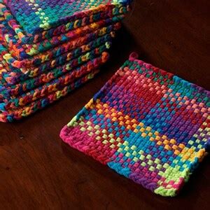 Flag Pot Holder Hot Pad Kitchen Ware Handcrafted Potholder Cotton Potholder Cotton Hot