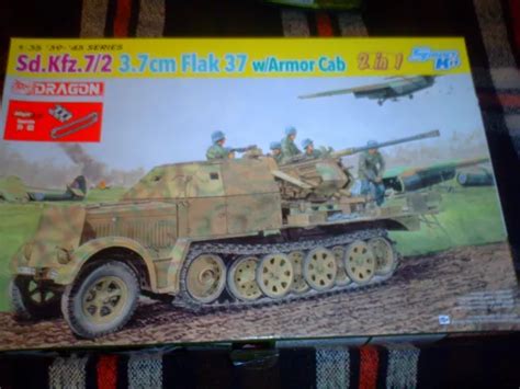 DRACHE 1 35 MASSSTAB Zweiter Weltkrieg Deutsch Sd Kfz 7 2 Mit 3 7 Cm