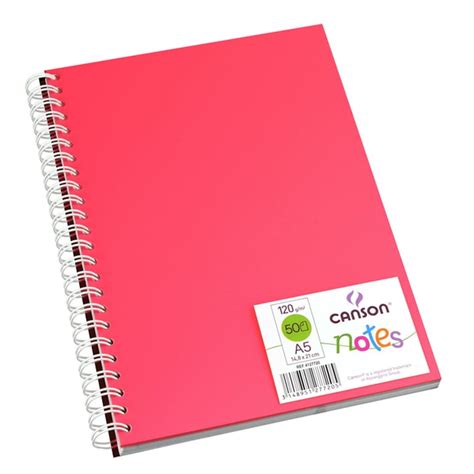 Canson Cahier De Notes Reliure Anneaux M Talliques A