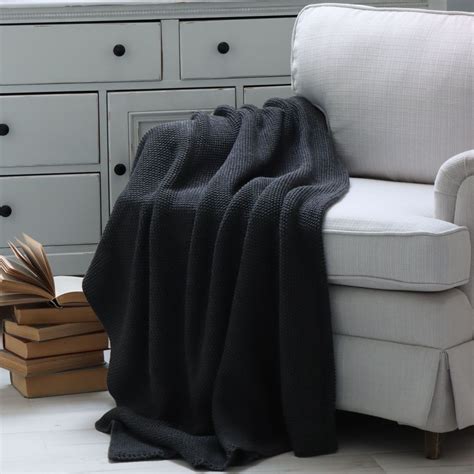 В'язане покривало La Modno Корн, Антрацит — DC textile