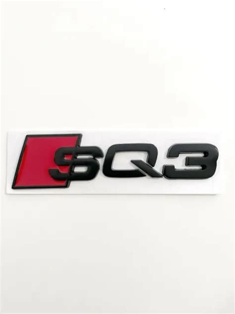 LOGO SQ3 NOIR mat autocollant 3M badge emblème arrière 8 x 3 cm Q3 TFSI