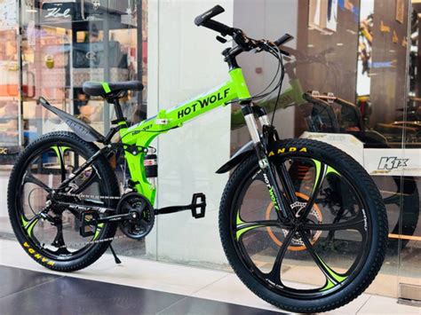 Горный подростковый складной велосипед HOT WOLF подростковый мужской и женский для