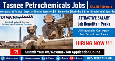 Tasnee Jobs In Saudi Arabia Uae Petrochemicals Careers 2022 Job