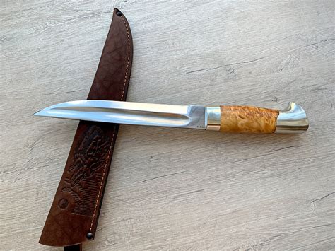 Нож "Казачий нож", клинок сталь 95х18, рукоять карельская береза ...