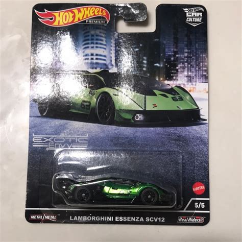 Hot Wheels And Matchbox Toys Hot Wheels Premium Lamborghini Essenza Scv Real Riders