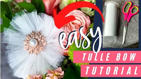 How To Make An Easy Diy Tulle Bow Wedding Bow Youtube