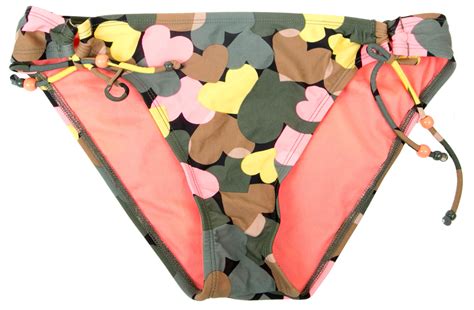 Hobie Women S Heart Print Tie Side Classic Bikini Swim Bottom Walmart