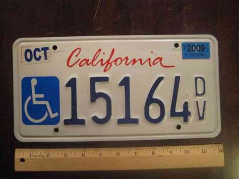 License Plate California Disabled Veteran Wheelchair