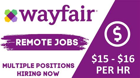 Remote Positions With Wayfair Entry Level Multiple Positions