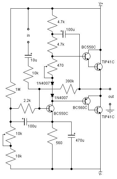 21w Class Ab Audio Amplifier Amplifier Circuit Design