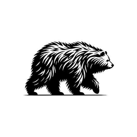 Premium Vector Black And White Bear Vector Bear Logo Design Template