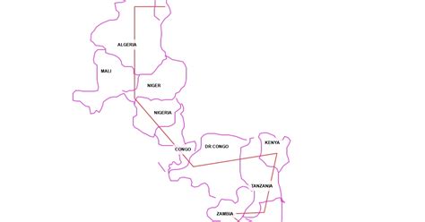 Rejected Highway Across Africa Scribble Maps