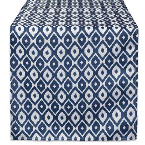 Dii Ikat Printed Outdoor Table Runner 108 X 14 100 Polyester