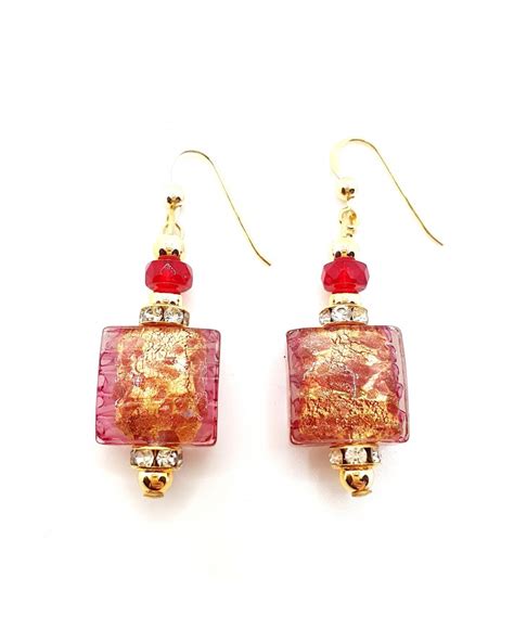 Boucles D Oreilles Verre De Murano Bijoux Fantaisies Artisans Italiens