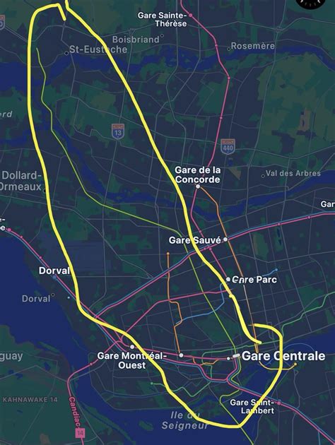 Route 230 Schedule and Stations: Gare Sainte-Thérèse Transit Map 16