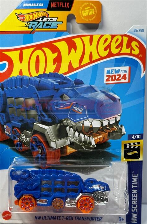 Hot Wheels 2024 T Rex Transporter 55 250 HW Screen Time 4 10