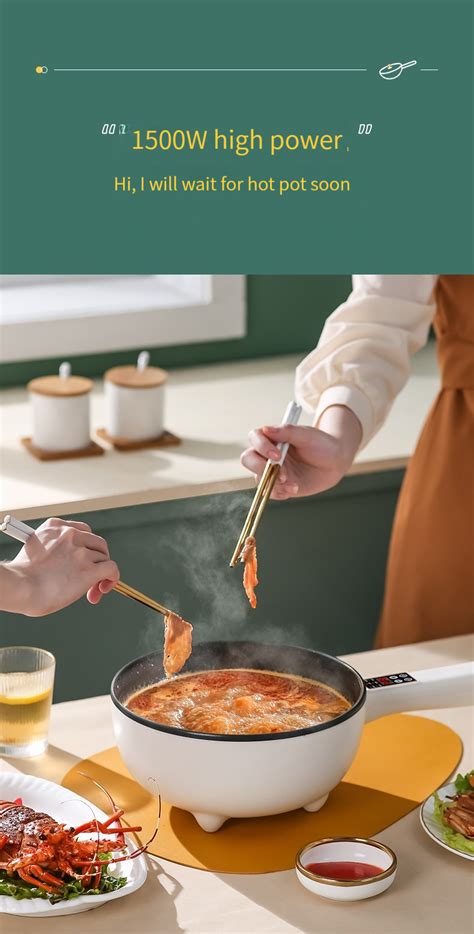 Multifunction Electric Hot Pot All In One Household Electric Cooker Portable Cookware Nonstick