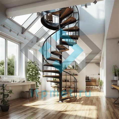 Модульная винтовая лестница на второй этаж в Москве | ИнТехПром