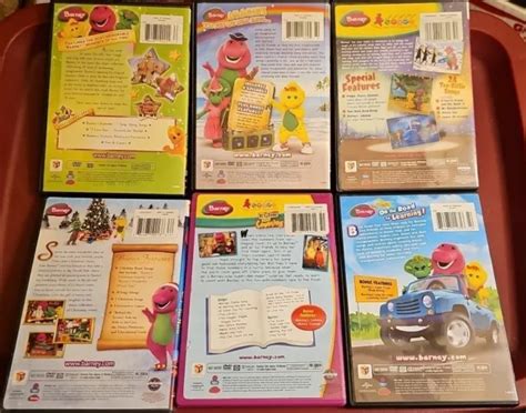 BARNEY (6 DVD Lot) Kids Educational Classic PBS Preschool FREE SHIPPING ...