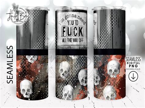 Fuck Tumbler Design Swear Tumbler Wrap For Men Masculine Etsy