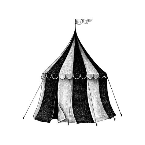 Hand Drawn Sketch Of A Circus Tent Royalty Free Stock Illustration