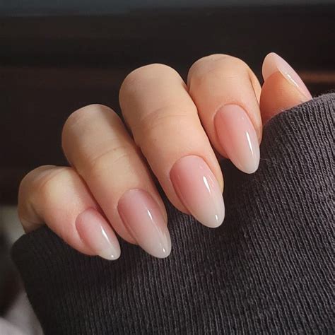 Almond Ombre Baby Boomer Nails With Hard Gel R RedditLaqueristas