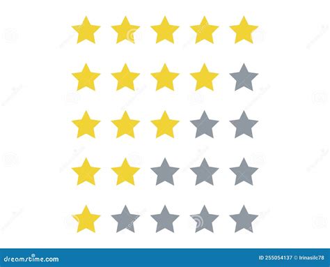 5 Star Rating Icon Vector Illustration Stock Vector Illustration Of