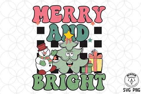 Merry And Bright SVG Sublimation Graphic By Mfreem Creative Fabrica