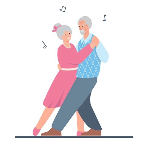 Premium Vector Elderly Couple Dancing Romantic Loving Dating Senior