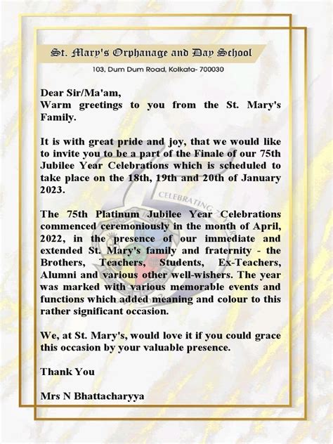 Jubilee Invitation | PDF