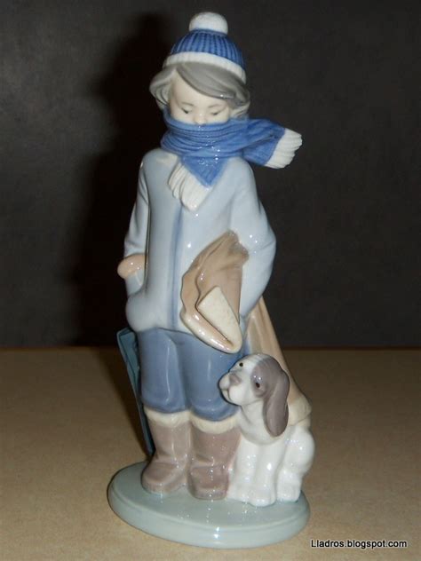 Lladros Lladro Daisa Figurine Winter 5220 Boy With Dog