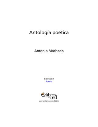 Antolog A Po Tica Antonio Machado Pdf