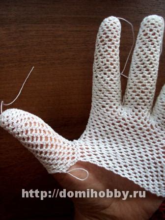 Ажурные перчатки крючком
