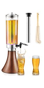 Amazon Cosyoo Beer Tower L Oz Mimosa Tower Dispenser With