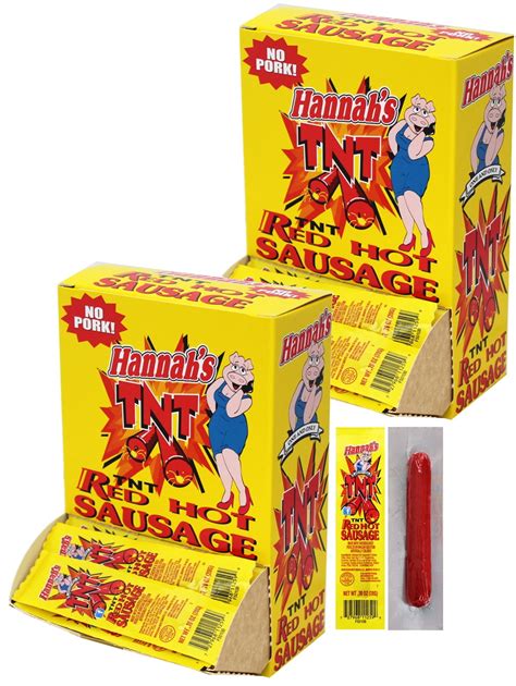 Hannah S Oz Tnt Red Hot Sausages No Pork Ct Boxes Boxes Walmart