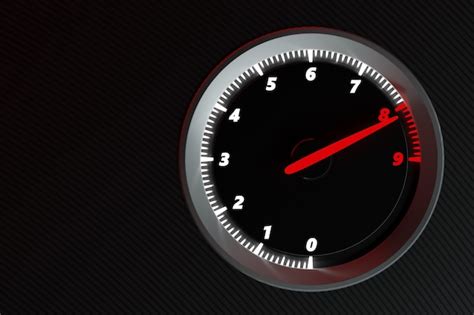 premium photo tachometer arrow shows maximum speed